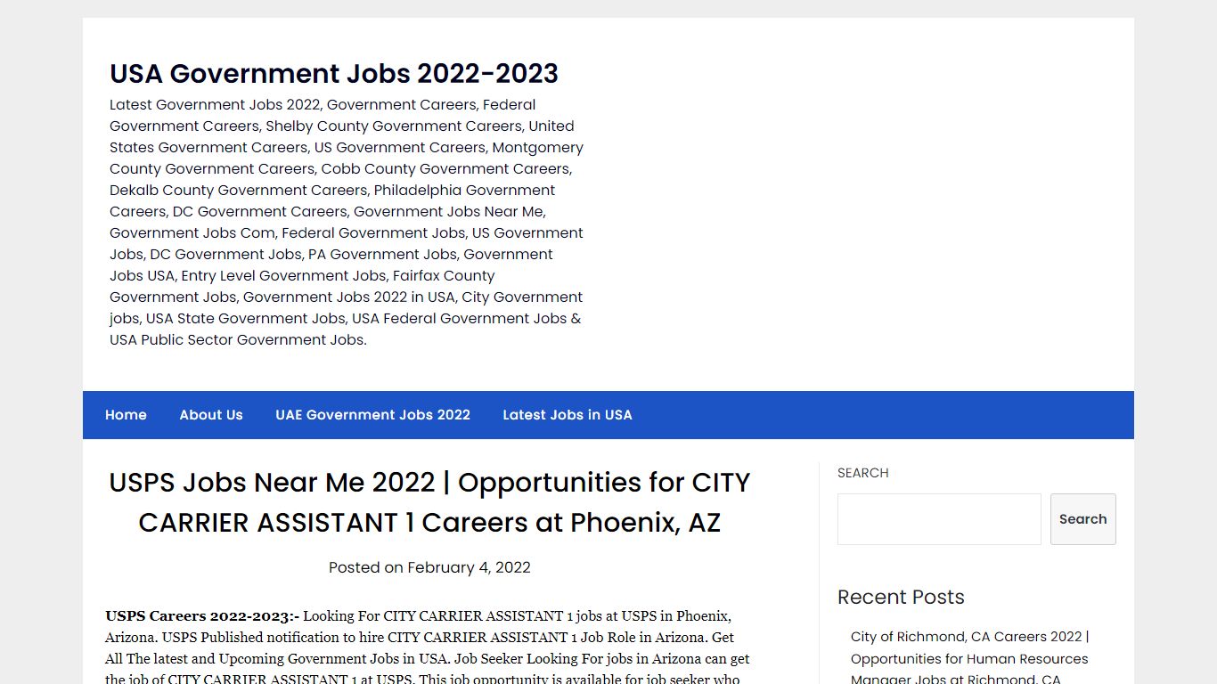 USPS Jobs Near Me 2022 | Opportunities for CITY CARRIER ASSISTANT 1 ...